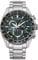 Citizen Herren Analog Solar Uhr mit Edelstahl Armband CB5914-89X, Grün