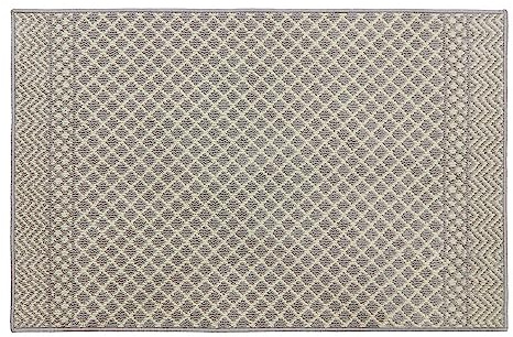 JVL Everley Machine Washable Latex Backed Runner Doormat, 80x120cm, Grey