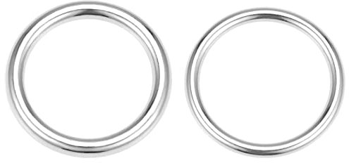 QUARKZMAN 4 Stück geschweißter Rundringe Runde Ring 50mm 60mm AD 201 Edelstahl O-Ringe