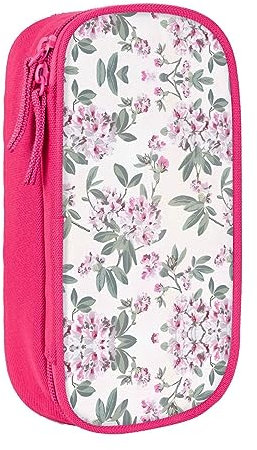 vacsAX Trousse à crayons en tissu Oxford durable et élégante pour fournitures scolaires et de bureau, rose poudré, rose, Taille unique, Porte-cartes