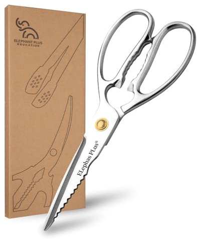 Heavy Duty Stainless Steel Kitchen Shears,All stainless steel kitchen shears