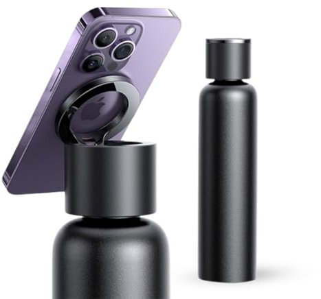IARA MagSafe-Kompatible Magnetische Multifunktions Trinkflasche 750ML | Isotherm aus Edelstahl ohne BPA | Kompatibel mit allen Telefonen | Ideal für Sport, Büro und Verkeh
