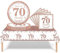 37pcs Rose Gold 70th Birthday Decorations - Tablecloth, Paper Plates, Napkins & Serviettes for Her 70th Birthday Party