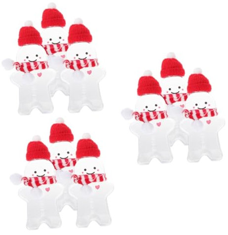 PRETYZOOM 9 Sätze Weihnachtliche Trinkflasche lebkuchenmann flasche gingerbread man flasche Lebkuchenmänner-Flaschen nachfüllbare Wasserflaschen Gebäck Süßigkeiten Lebkuchenmann-Saftflaschen