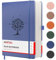 Smarpau Notizbuch A4 Liniert, Hardcover Leder Notizblock mit 320 Seiten zum Schreiben, 100gsm Papier, Dickes Journal für Frauen Männer Arbeit Büro Schule Reisen, 21.5 x 28 cm- Blau