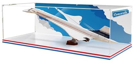 Acryl-Vitrine für Lego 10318 Concorde, staubdichte Box, Aufbewahrungsbox, transparente Box, Displaybox, kompatibel mit Lego 10318 (nur Hülle, kein Modell (Option 3)