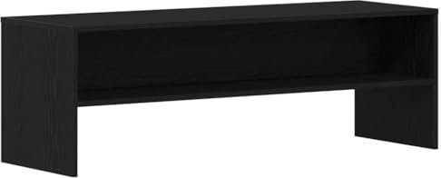 vidaXL Meuble TV chêne Noir 120x40x40 cm Bois d'ingénierie, Banc TV, Meuble HiFi, Centre de Divertissement, Buffet TV, Meuble multimédia, Console TV