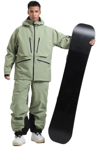 Sunnyuk Tuta da Sci Uomo, Tuta Sci Salopette Termico da Neve Completo Montagna Curvy Tuta Taglie Forti Elegante Invernale da Sci da Snowboard Intera