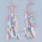 BetterJonny 2Pcs Traumfänger, 60cm Dreamcatcher Vintage Feder Traumfänger Handgefertigt Dream Catchers im Böhmischen Stil für Wandbehang Wohnkultur Ornamente Handwerk Zimmerdekoration Stern Mond