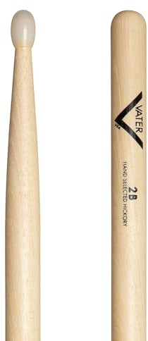 Vater Drumsticks VH2BN - 2B American Hickory Series - Oval Nylon Tip