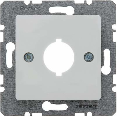 Tapa transmisión y control de dispositivo 18’8 mm series berker S.1/ B.3/ B.7 de hager, blanco polar, mate
