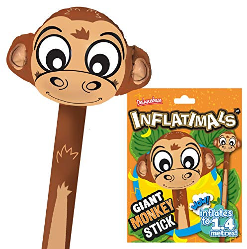 Inflatimals Animales inflables - Mono de Deluxebase. Juguete Inflable Gigante con diseño de Animal. Excelente Regalo para niños o como artículo Decorativo en Fiestas Infantiles