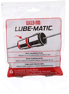 Weld-Aid-7061 Lube-Matic Wire Kleener Pad, Red (Pack of 6)