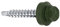 Lot de 250 vis trapézoïdales pour toit et façade 4,8 x 35 mm – RAL : 6020 (vert)