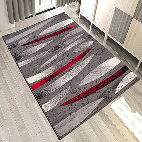 Carpeto Designer Teppich Modern Gestreift Muster Meliert In Grau - ÖKO TEX (200 x 300 cm)