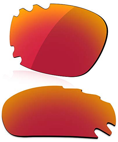 LenzReborn Verres polarisés de rechange pour lunettes de soleil Oakley Jawbone Vented - Plus d'options, Rouge feu – Miroir polarisé, taille unique
