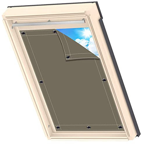 Verdunkelung für Fenster Anti UV, Wärmedämmung, Vorhang Hitzeschutz für Fenster für Velux Oberlichter 97x94cm