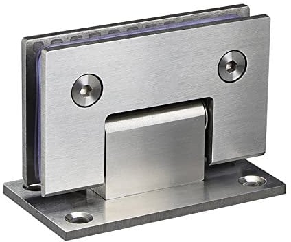 WANLIAN Bisagras de puerta de ducha de cristal, bisagras de 90 grados, abrazadera de puerta de baño de acero inoxidable para vidrio templado de 8 a 12 mm, resistencia a la corrosión