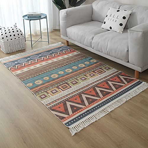 YXYOL Tappeto Salotto Vintage Tappeto,Tappeto Cotone,Salotto Lavabile Tappeto Moderno,Tappeto Decorazione con Nappe per Camera da Letto,Lavanderia,Cucina 200X300 Cm