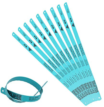 12” (300mm) Eclipse Hacksaw Blades 18 TPI Flexible Shatterproof Blade 10 Pack