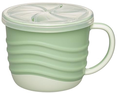 nip – 2in1 Snackbox | Bruchfester Snackbecher mit Deckel für Babys ab 9 Monaten aus über 90% nachwachsenden Rohstoffen. Ergonomischer Trinkbecher und Snackbox in einem | 250ml, Grün