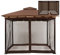 Tanant Moskitonetz mit Reißverschluss für Universal Outdoor 10x10ft Baldachin Zelt, DIY Vorhang Stil Baldachin Wände für Terrasse Pavillon (nur Moskitonetz, braunes Pavillon Moskitonetz 10 x 10ft)