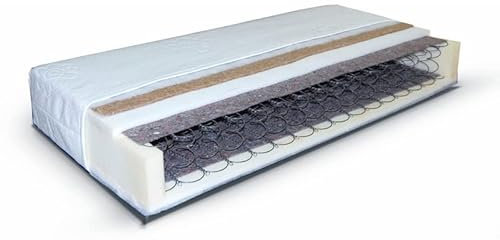 Marlux-Meble Doppelseitige Bonellfederkernmatratze Federkernmatratze mit Kokos Radomenes 90x200 cm Bonellfederkern Matratze für Etagenbett JSM-7 Mattress
