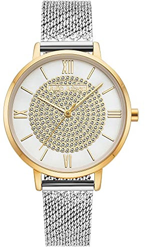 Julie Julsen JJW1412YGSME Glitter Uhr Damenuhr Edelstahl 3 bar Analog Bicolor