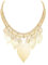 EVER FAITH Statement Halskette für Damen Choker Kragen klobiges Blatt Boho-Lätzchen Kostüm Schmuck Gold-Ton