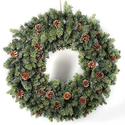 Weihnachtskranz 90 cm Grüner Weihnachtskreis Künstlicher Weihnachtskranz Weihnachtshotel Einkaufszentrum Ornamente Dekorative Sammlung Willkommenskränze für die Haustür das ganze J