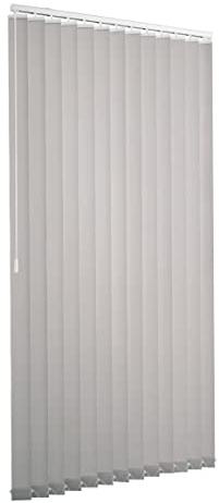 Ventanara® Lamellenvorhang durchgehende Schiene Komplettset Vertikaljalousie 89mm inkl. Montagematerial (Grau (raumverdunkelnd), 250 x 180 cm)