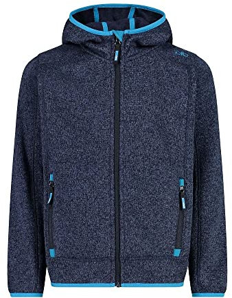 CMP - Kinder-Knit-Tech-Jacke mit fester Kapuze, B. Blaue Donau, 98