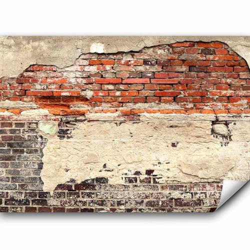 murando - Fototapete Premium-Vlies Ziegelmauer 350x256cm - Foto Tapete Wohnzimmer Moderne Vliestapete XXL Wandtapete Motivtapeten Bildtapete 3d Effekt Wand Dekoration Flur Ziegel Ziegelstein