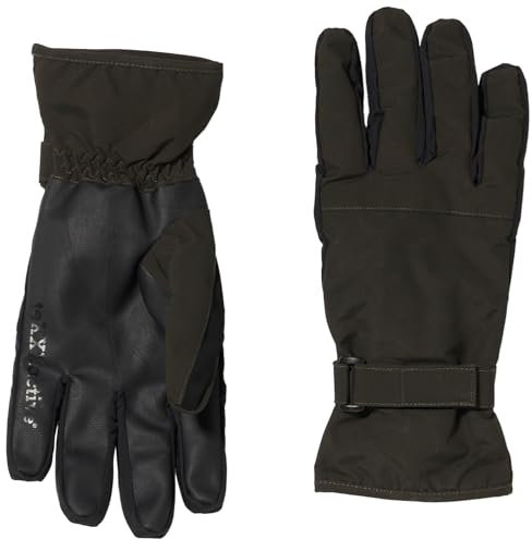 camel active Herren teXXXactive Material-Mix Handschuh Fäustlinge, Dunkelbraun, M