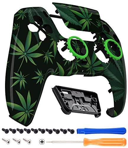 eXtremeRate Luna Re-Design Front Hülle für ps5 Controller BDM-010/020/030/040/050, Ersatzgehäuse&Touchpad&Accent-Ring, Custom integrierend Case Cover Zubehör für ps5 Controller-Blätter