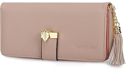 Pomelo Best Portefeuille pour Femme avec Blocage RFID - Grande capacité - avec Plusieurs emplacements pour Cartes - Fermeture éclair - Vieux Rose Mat, m, Classique