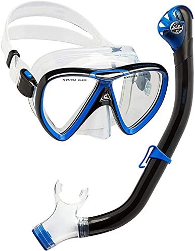 Tauchen Schnorchelset Silikon Dry Topsnorkel Combo Schnorchelset aus gehärtetem Glas mit professionellen Schnorchellinsen für Erwachsene Feito NA China