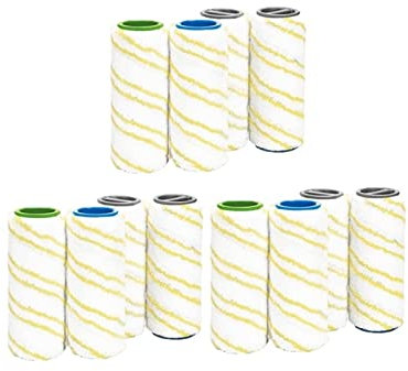 RAYPUR Accessori for spazzole a Rullo for Pavimenti elettrici Parti di Ricambio for aspirapolvere Robot compatibili con Karcher FC5 FC7 FC3 FC3D (Color : 12PCS)
