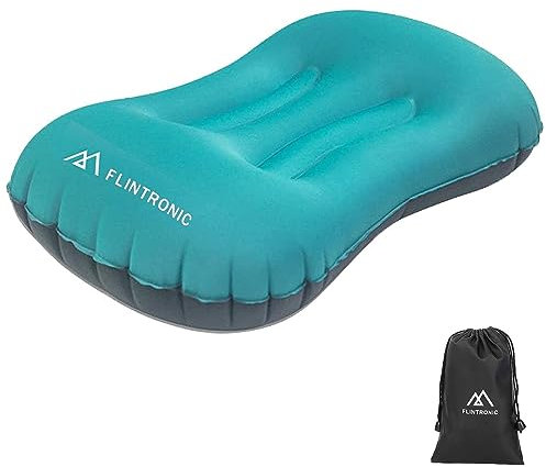 flintronic Aufblasbare Camping Kissen, TPU Ultraleicht Aufblasbares Kissen für Strand, Wasserfest Komprimierbar Bequem Aufblasbar Kopfkissen Strandkissen für Outdoor