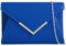 UShopUK Clutch im Umschlag-Stil, Kunstleder, Brautschmuck, Abschlussball, Hochzeit, Abend, Party, Geldbörse, Schultertasche, königsblau, medium