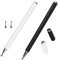 thexxa Pennino capacitivo per iPad, 2 pezzi, per Apple/iPhone/iPad/Pro/Mini/Air/Android/per Samsung Galaxy Tab A7/A8/Microsoft/Surface tutti i touch screen capacitivi nero+bianco (nero + bianco)