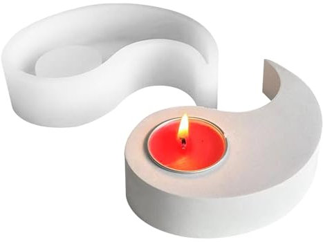 Kreative Kerzenhalter-Form, Kerzenhalter-Formen-Set, -Kerzenhalter-Formen, dekorative Kerzenherstellung, Kerzenhalter-Form für Tai Chi, Bagua, Yin und Yang, duftende Kunstform