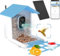 Vogelfutterhaus mit Kamera für Live Vogelbeobachtung, 1080P HD Vogelhaus Kamera, mit 2,4G-WiFi-Verbindung und KI-Vogelerkennung, Vogelfutterhaus mit Video Aufnahmen & Foto Machen