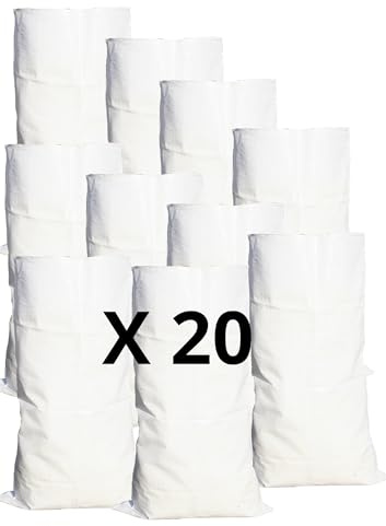 Gecosac 20 Sacs à Gravats 55kg PP 55x95cm Pour Déchets chantier, jardin, sable