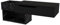 Vente-unique-Console Suspendue avec 1 tiroir et 2 niches - Effet marbre Noir - DAREKA