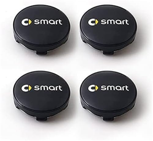 DCAJHSD 4pcs Auto Radabdeckungen für Smart 450 451 453 Fortwo Forfour 60mm,Alufelgen Felgenkappen Nabendeckel Aufkleber Auto Modifikations Zubehör,B