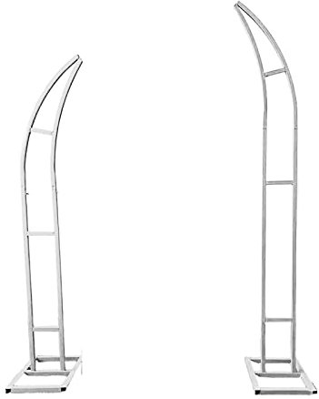GLFNB Gartenbogen, Hochzeitsbögen für Zeremonien mit Ständer, mondförmiger Gartenbogen aus Metall für Kletterpflanzen im Garten im Außen-/Innenbereich, Dekoration für Hochzeiten und Geburtstagsfei
