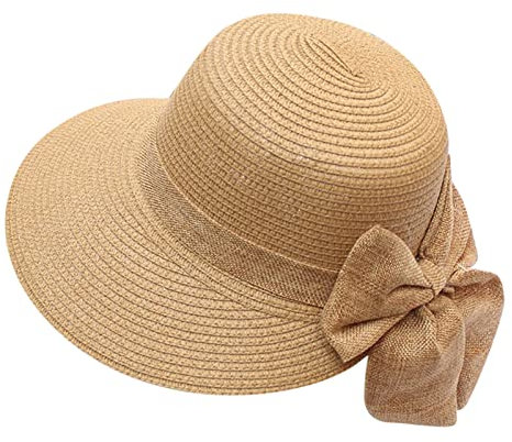 Sombrero de vaquero para mujer, sombreros de verano para mujer, sombrero de playa para mujer, sombrero de playa para niña, sombrero plegable para mujer, sombrero de sombrilla para mujer, caqui, Talla