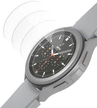 Sinoacc 4-Pezzi Pellicola Protettiva per Galaxy watch 4 classic 46mm Vetro Temperato, HD Anti-Fog Vetro Temperato per Samsung Galaxy watch 4 classic 46mm Protezione Accessori Screen Protector