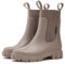 MIEHUIAI Stivali di Gomma Donna Stivali Pioggia Impermeabili Chelsea Ankle Boots Moda Rain Boots Outdoor Antiscivolo Stivali da Giardino(Marrone,36 EU)